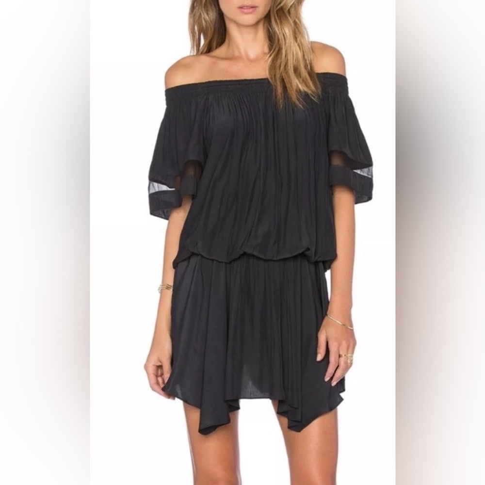 Ramy Brook “Jessa” Off Shoulder Dress in Black - Size Small